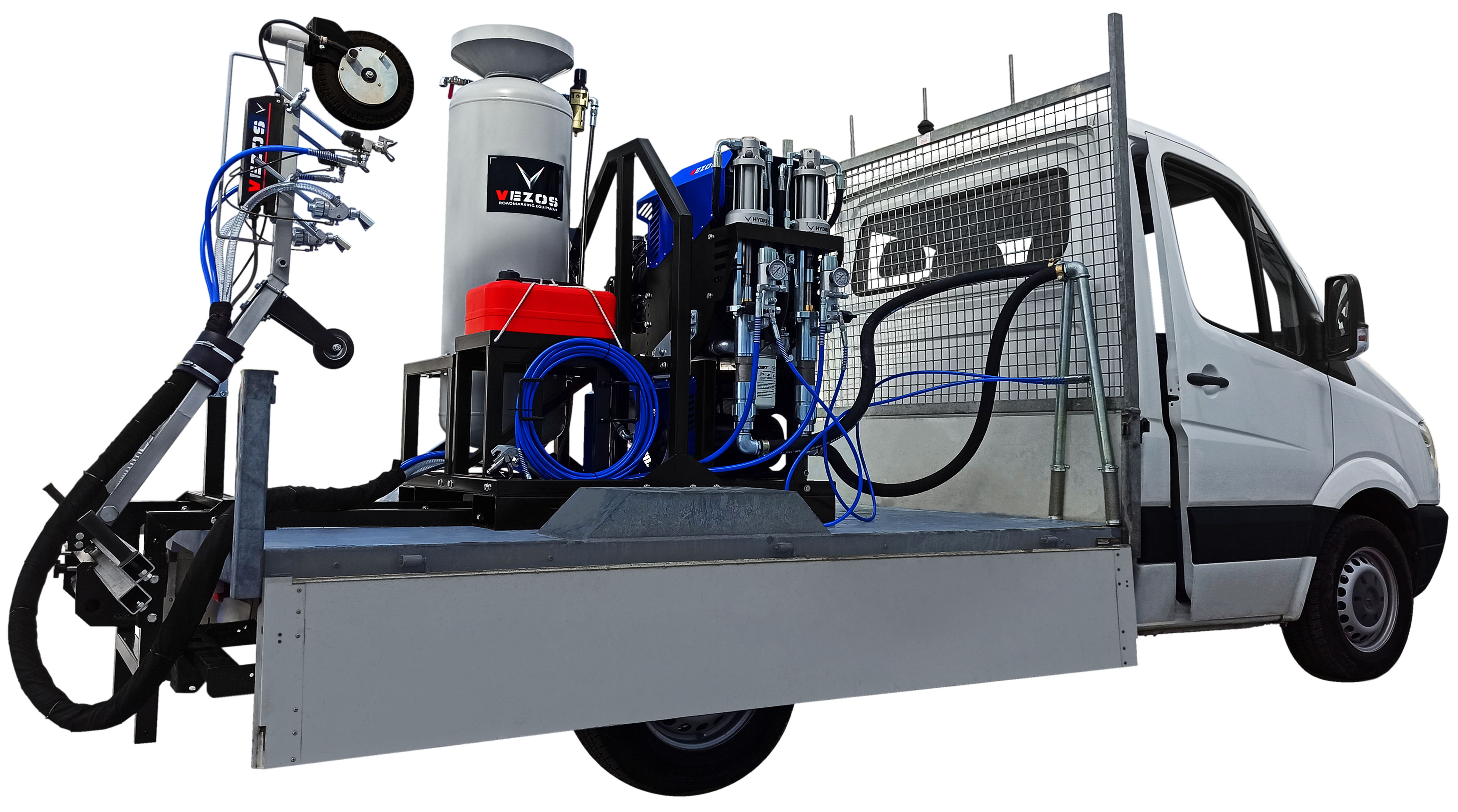 διαγραμμιστικο φορτηγο με συστημα υαλοσφαιριδιων 300 κιλων - 200 λιτρων